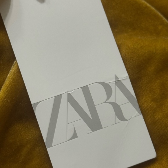 Zara Yellow Gold Maxi Slip Dress with Slit - Picture 5 of 6